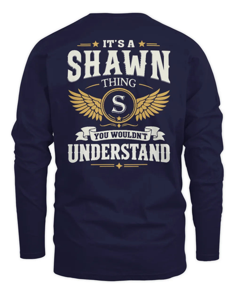 SHAWN KT06-M008 It’s a [NAME] Thing – You Wouldn’t Understand | Personalized Vintage T-Shirt - Men's Long Sleeved T-Shirt - Navy