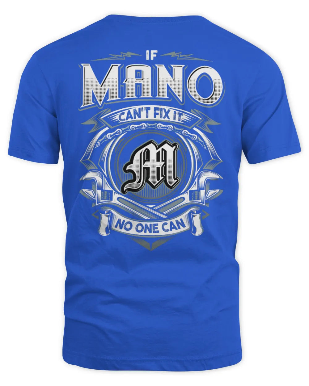 MANO AP81-K4-626 - Personalized Ahmed Quote Apparel “If Ahmed Can't Fix It, No One Can” - Unisex Standard T-Shirt - Royal