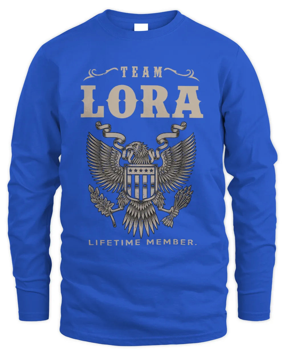 LORA TP06-K82 – Personalized Classic Style Apparel “Team NAME Lifetime Member” - Men's Long Sleeved T-Shirt - Royal