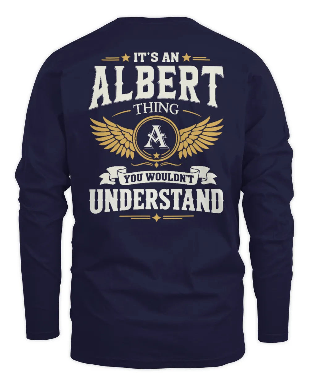 ALBERT KT06-M008 It’s a [NAME] Thing – You Wouldn’t Understand | Personalized Vintage T-Shirt - Men's Long Sleeved T-Shirt - Navy