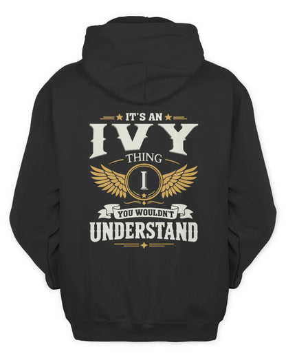 IVY KT06-M008 It’s a [NAME] Thing – You Wouldn’t Understand | Personalized Vintage T-Shirt - Unisex Hoodie - Black