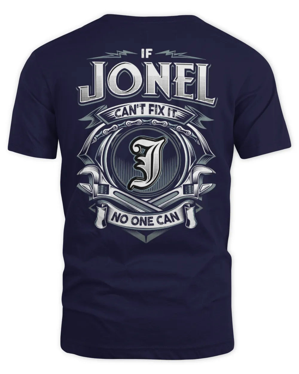 JONEL AP81-K4-626 - Personalized Ahmed Quote Apparel “If Ahmed Can't Fix It, No One Can” - Unisex Standard T-Shirt - Navy