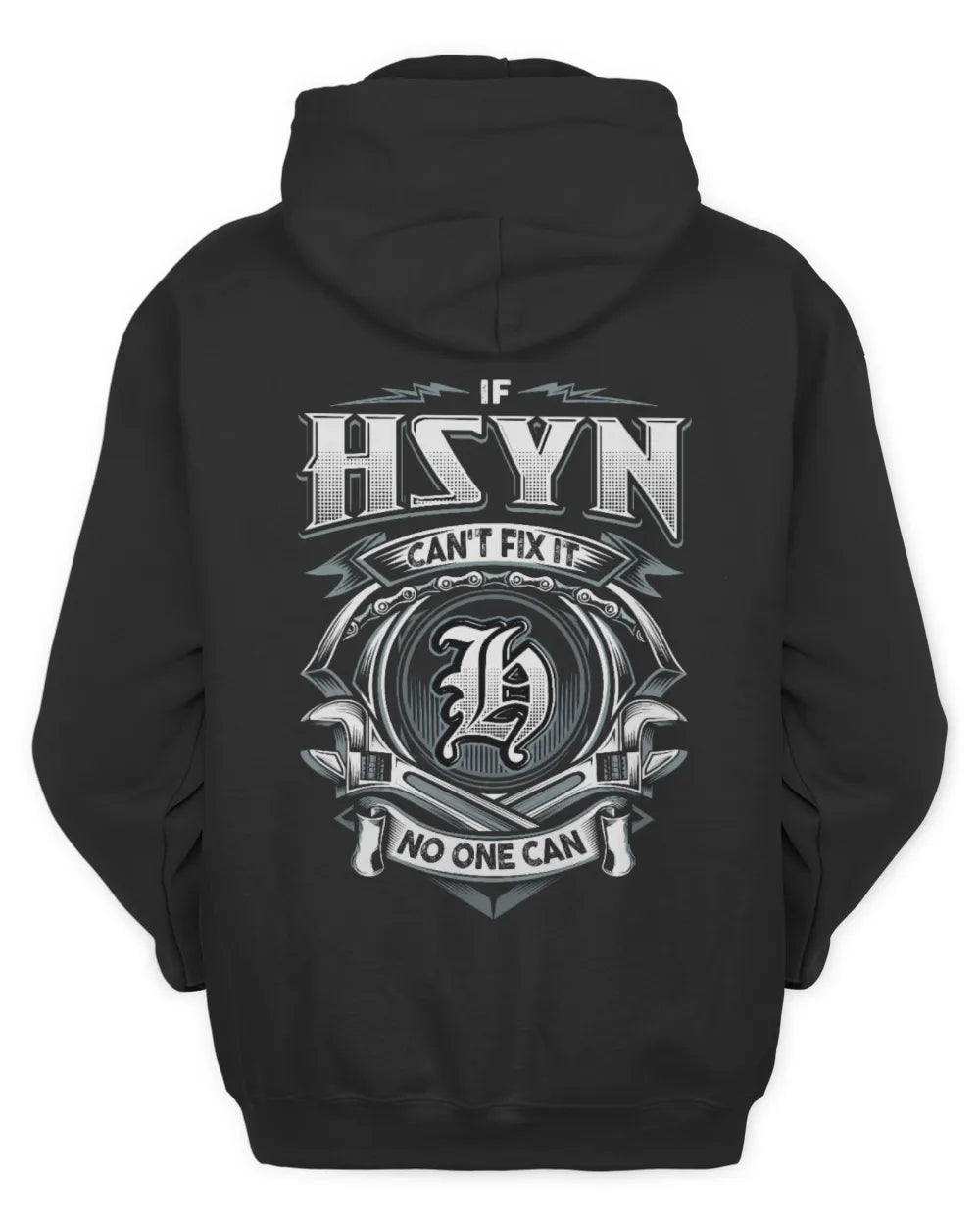 HSYN AP81-K4-626 - Personalized Ahmed Quote Apparel “If Ahmed Can't Fix It, No One Can” - Unisex Hoodie - Black
