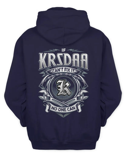 KRSDAA AP81-K4-626 - Personalized Ahmed Quote Apparel “If Ahmed Can't Fix It, No One Can” - Unisex Hoodie - Navy