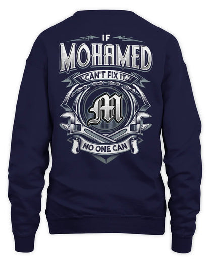 MOHAMED AP81-K4-626 - Personalized Ahmed Quote Apparel “If Ahmed Can't Fix It, No One Can” - Unisex Sweatshirt - Navy