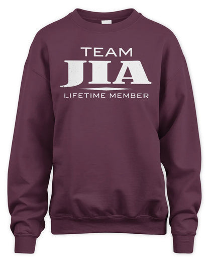 JIA BL62-K4-128 - Personalized “Team NAME Lifetime Member” - Unisex Sweatshirt - Maroon