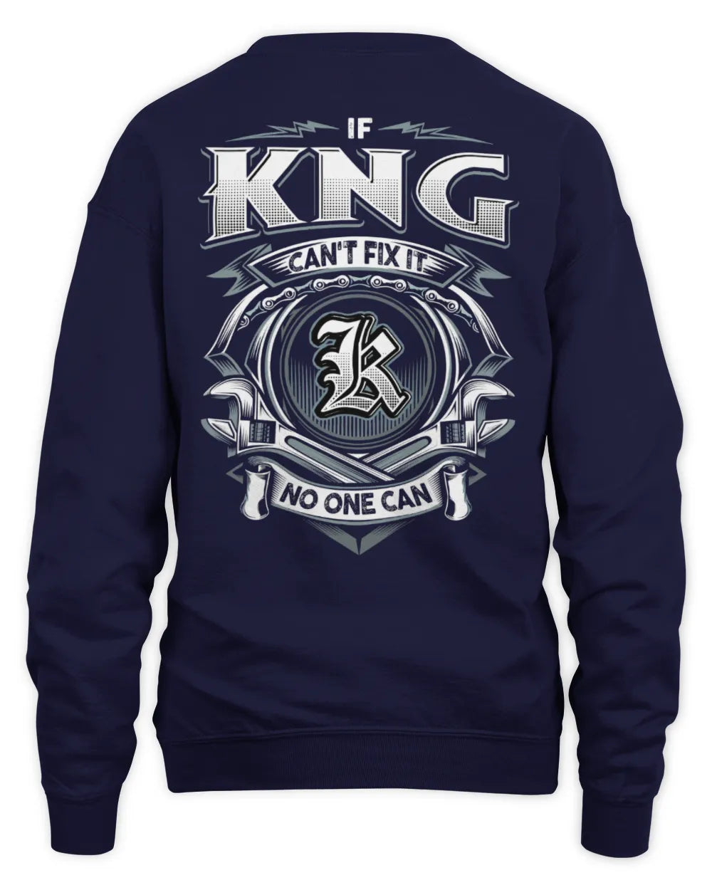 KNG AP81-K4-626 - Personalized Ahmed Quote Apparel “If Ahmed Can't Fix It, No One Can” - Unisex Sweatshirt - Navy