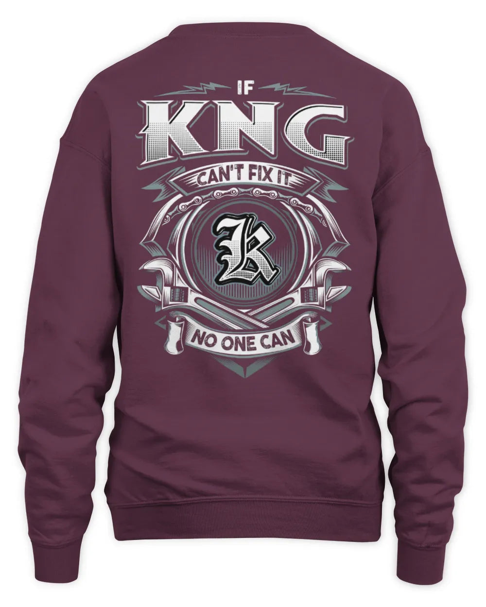KNG AP81-K4-626 - Personalized Ahmed Quote Apparel “If Ahmed Can't Fix It, No One Can” - Unisex Sweatshirt - Maroon