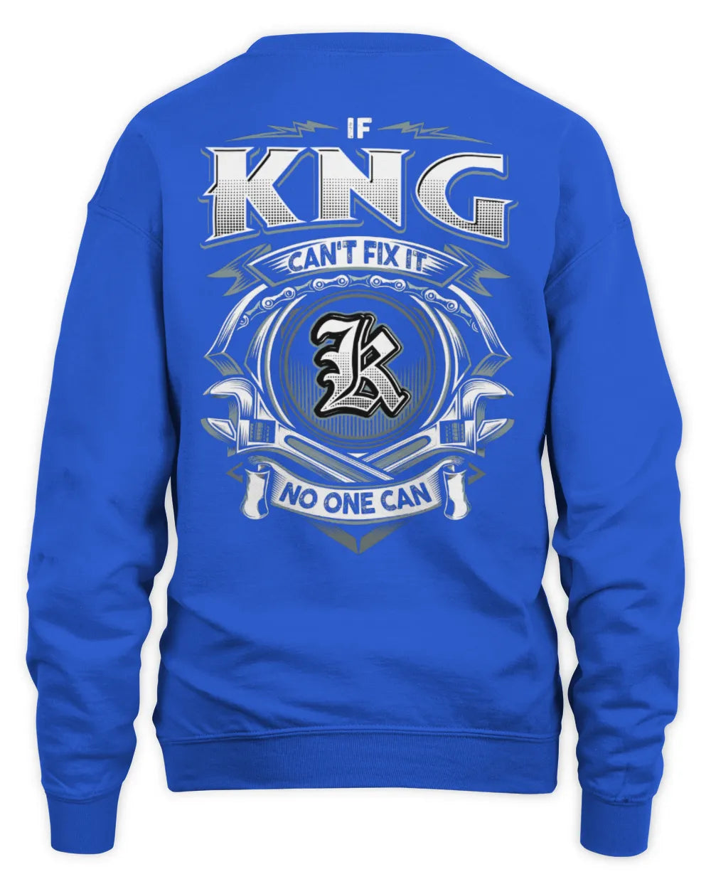 KNG AP81-K4-626 - Personalized Ahmed Quote Apparel “If Ahmed Can't Fix It, No One Can” - Unisex Sweatshirt - Royal