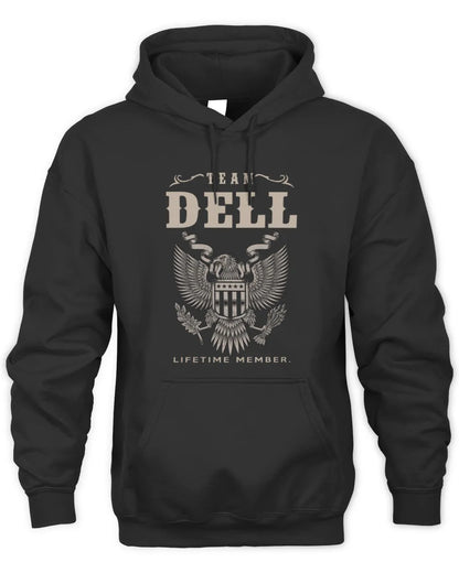 DELL TP06-K82 – Personalized Classic Style Apparel “Team NAME Lifetime Member” - Unisex Hoodie - Black