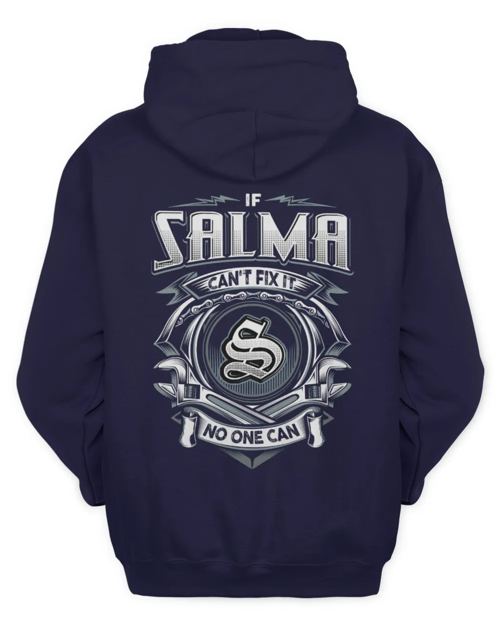 SALMA AP81-K4-626 - Personalized Ahmed Quote Apparel “If Ahmed Can't Fix It, No One Can” - Unisex Hoodie - Navy