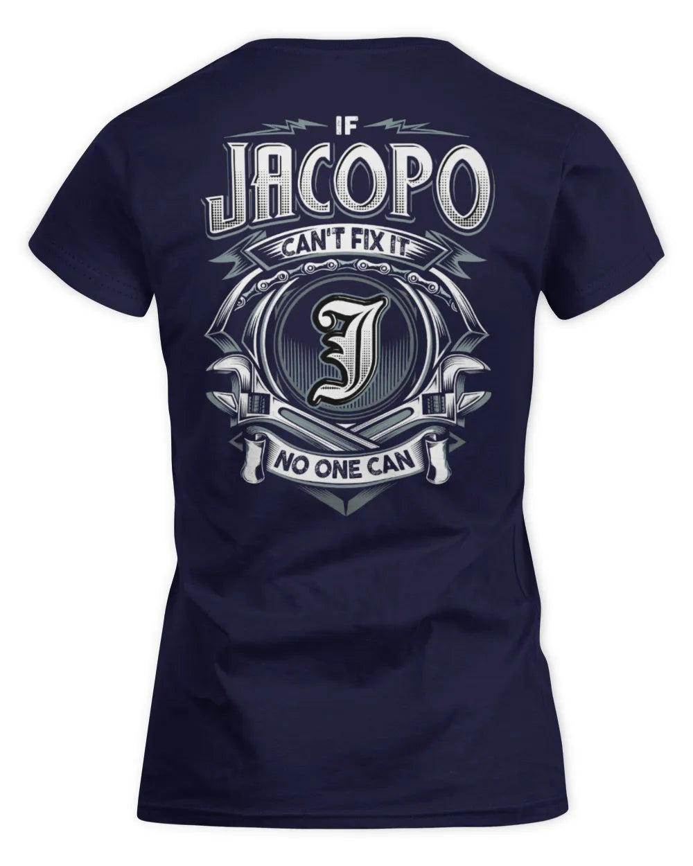 JACOPO AP81-K4-626 - Personalized Ahmed Quote Apparel “If Ahmed Can't Fix It, No One Can” - Women's Standard T-Shirt - Navy