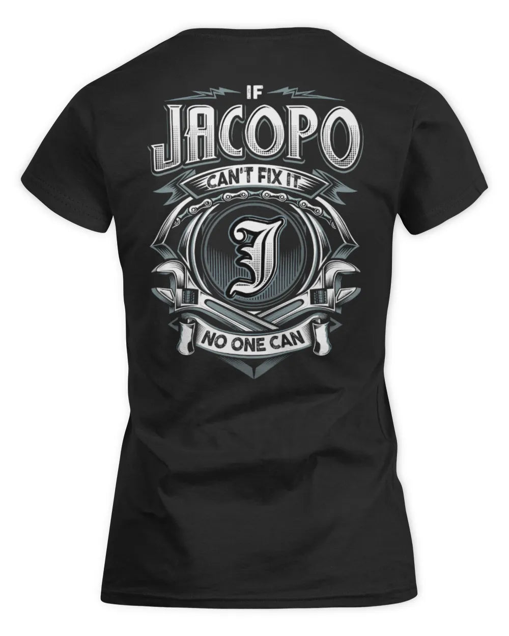 JACOPO AP81-K4-626 - Personalized Ahmed Quote Apparel “If Ahmed Can't Fix It, No One Can” - Women's Standard T-Shirt - Black