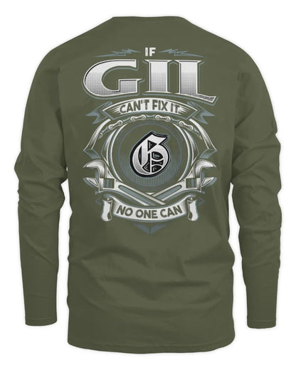 GIL AP81-K4-626 - Personalized Ahmed Quote Apparel “If Ahmed Can't Fix It, No One Can” - Men's Long Sleeved T-Shirt - Military Green