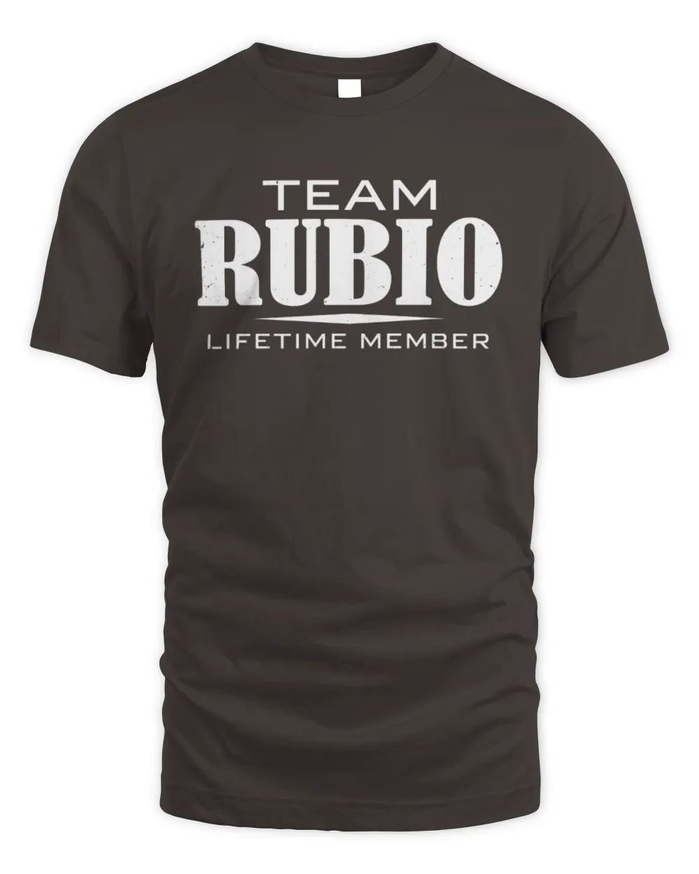 RUBIO BL62-K4-128 - Personalized “Team NAME Lifetime Member” - Unisex Standard T-Shirt - Dark Chocolate