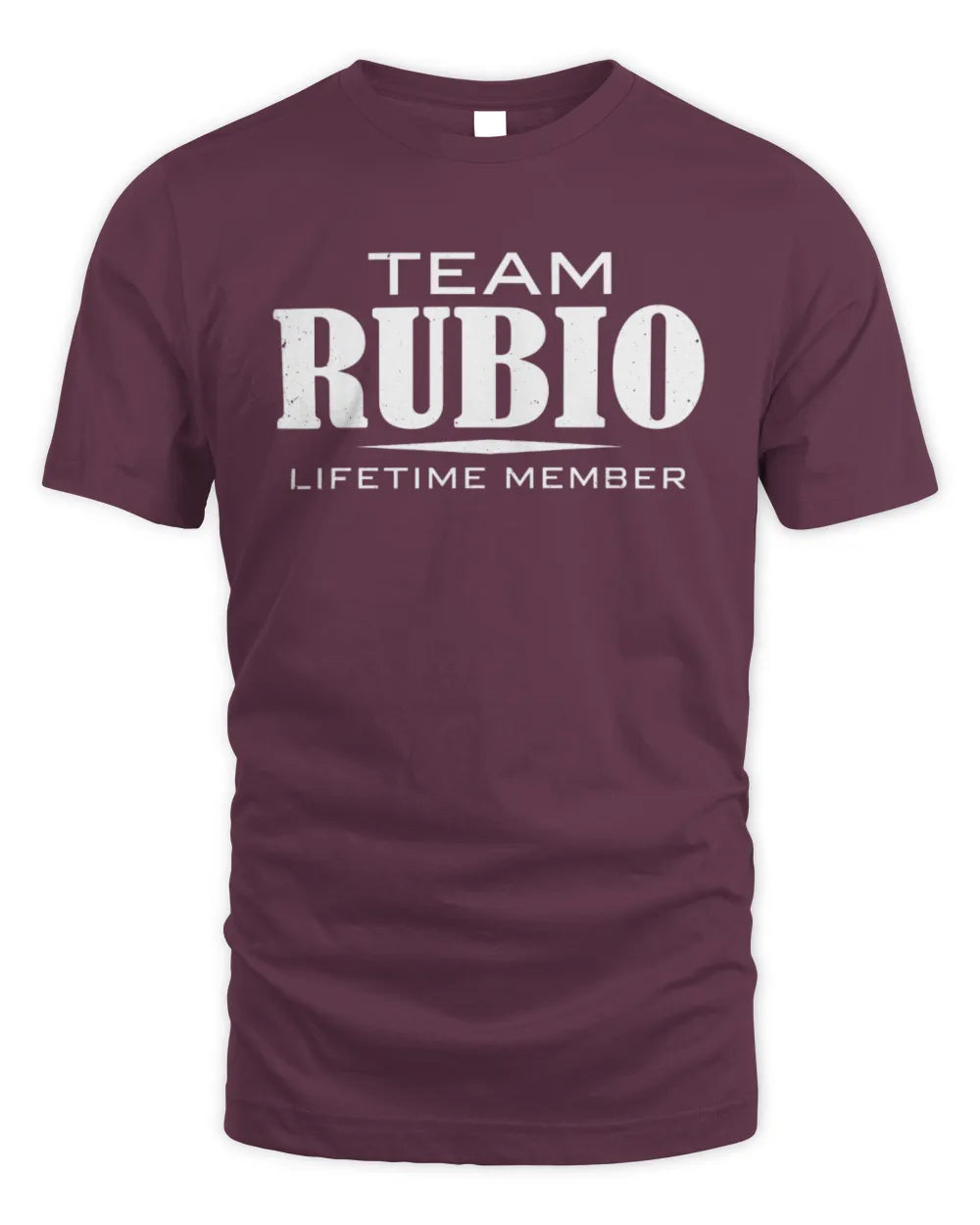 RUBIO BL62-K4-128 - Personalized “Team NAME Lifetime Member” - Unisex Standard T-Shirt - Maroon