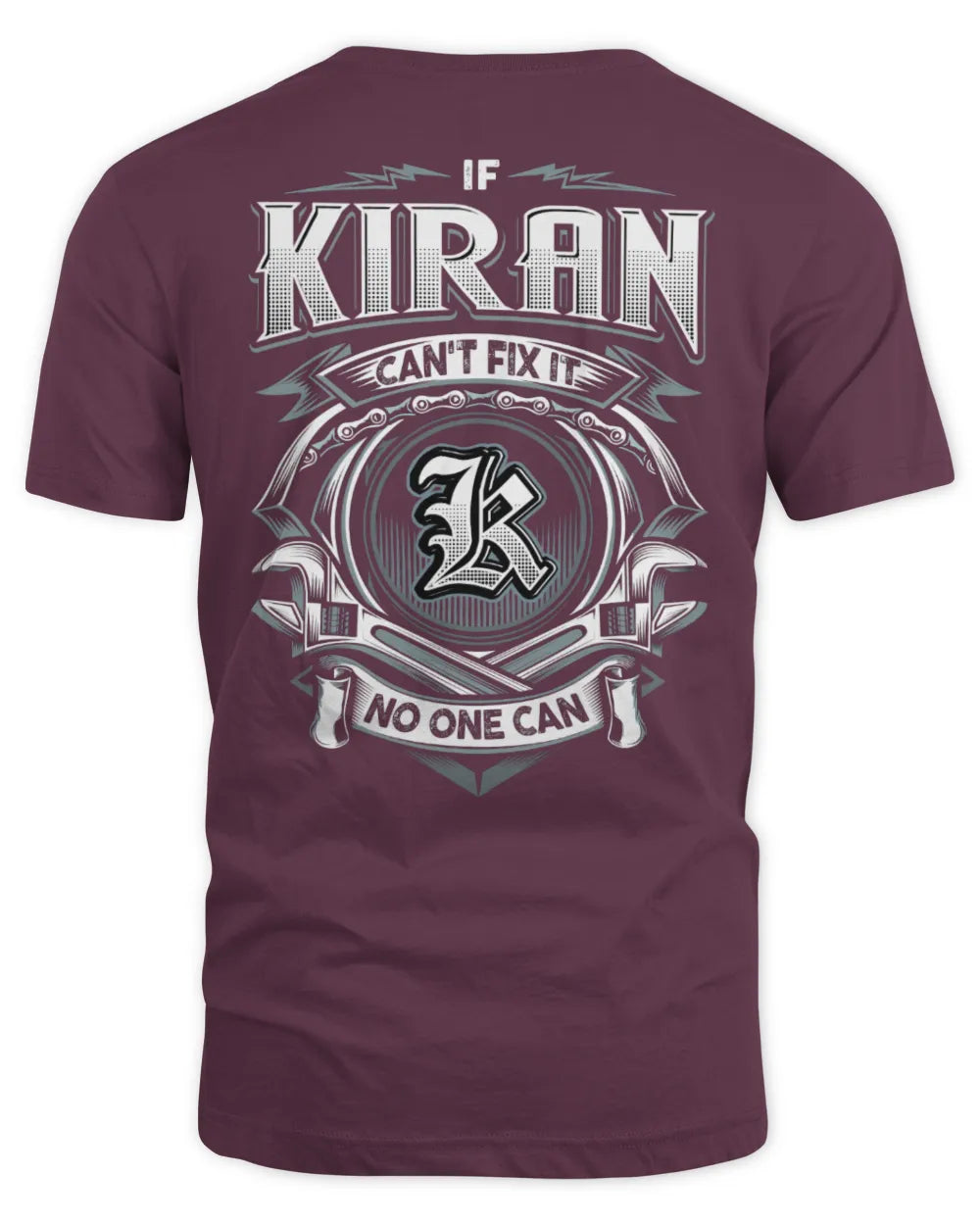 KIRAN AP81-K4-626 - Personalized Ahmed Quote Apparel “If Ahmed Can't Fix It, No One Can” - Unisex Standard T-Shirt - Maroon