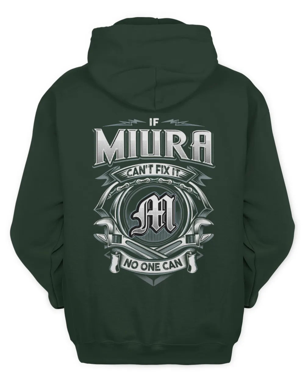 MIURA AP81-K4-626 - Personalized Ahmed Quote Apparel “If Ahmed Can't Fix It, No One Can” - Unisex Hoodie - Forest Green