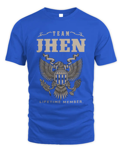 JHEN TP06-K82 – Personalized Classic Style Apparel “Team NAME Lifetime Member” - Unisex Standard T-Shirt - Royal