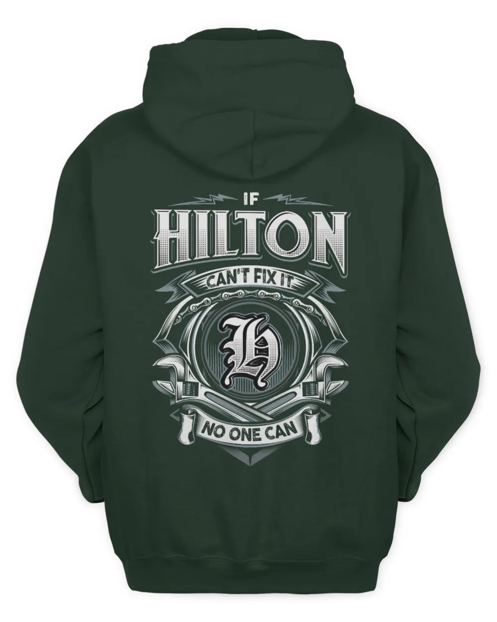HILTON AP81-K4-626 - Personalized Ahmed Quote Apparel “If Ahmed Can't Fix It, No One Can” - Unisex Hoodie - Forest Green