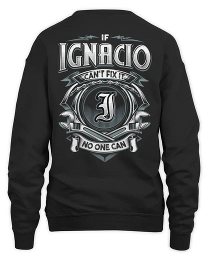 IGNACIO AP81-K4-626 - Personalized Ahmed Quote Apparel “If Ahmed Can't Fix It, No One Can” - Unisex Sweatshirt - Black