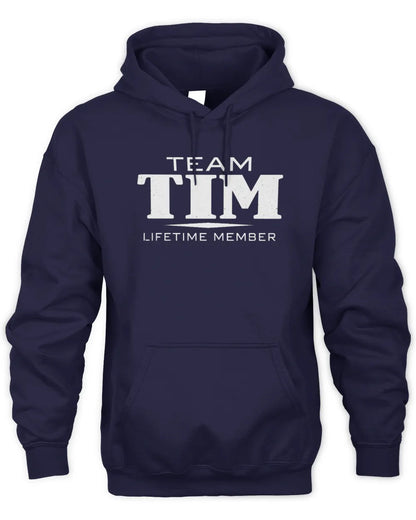 TIM BL62-K4-128 - Personalized “Team NAME Lifetime Member” - Unisex Hoodie - Navy