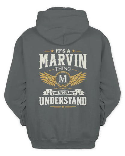 MARVIN KT06-M008 It’s a [NAME] Thing – You Wouldn’t Understand | Personalized Vintage T-Shirt - Unisex Hoodie - Charcoal