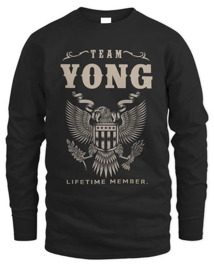 YONG TP06-K82 – Personalized Classic Style Apparel “Team NAME Lifetime Member” - Men's Long Sleeved T-Shirt - Black