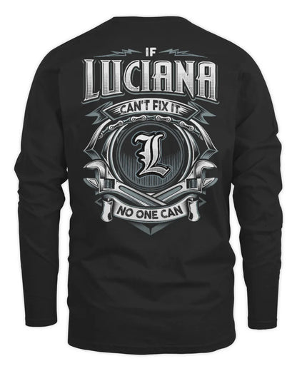 LUCIANA AP81-K4-626 - Personalized Ahmed Quote Apparel “If Ahmed Can't Fix It, No One Can” - Men's Long Sleeved T-Shirt - Black