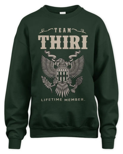 THIRI TP06-K82 – Personalized Classic Style Apparel “Team NAME Lifetime Member” - Unisex Sweatshirt - Forest Green