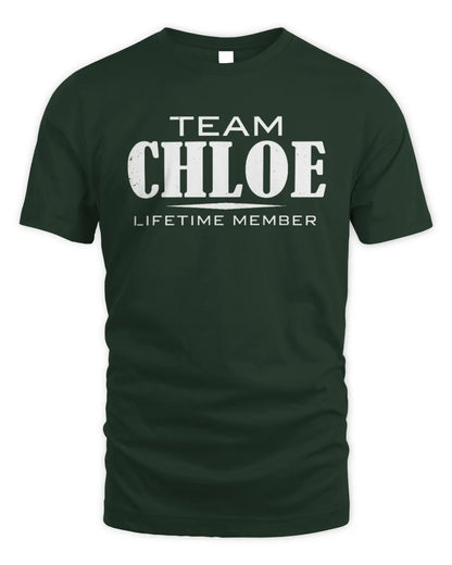 CHLOE BL62-K4-128 - Personalized “Team NAME Lifetime Member” - Unisex Standard T-Shirt - Forest Green
