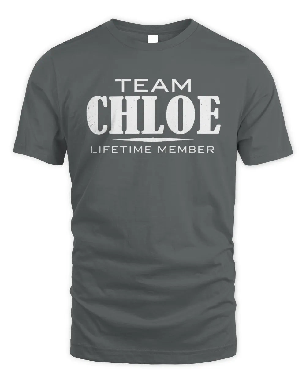 CHLOE BL62-K4-128 - Personalized “Team NAME Lifetime Member” - Unisex Standard T-Shirt - Charcoal