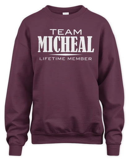 MICHEAL BL62-K4-128 - Personalized “Team NAME Lifetime Member” - Unisex Sweatshirt - Maroon