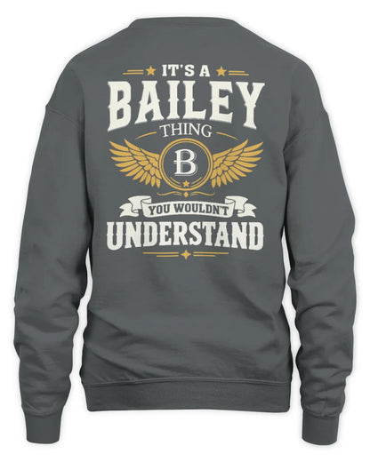 BAILEY KT06-M008 It’s a [NAME] Thing – You Wouldn’t Understand | Personalized Vintage T-Shirt - Unisex Sweatshirt - Charcoal