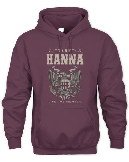 HANNA TP06-K82 – Personalized Classic Style Apparel “Team NAME Lifetime Member” - Unisex Hoodie - Maroon