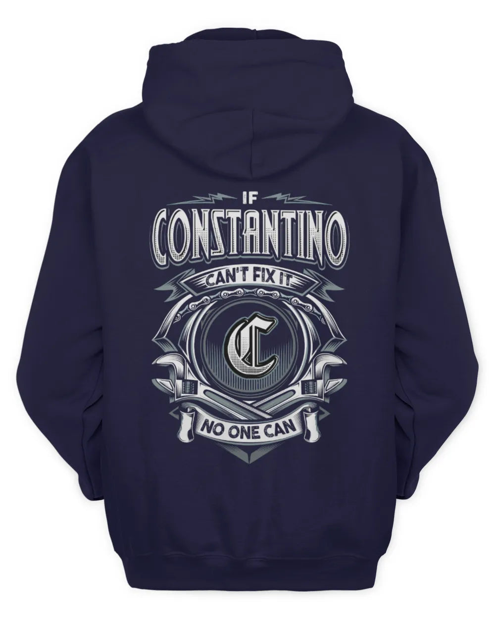 CONSTANTINO AP81-K4-626 - Personalized Ahmed Quote Apparel “If Ahmed Can't Fix It, No One Can” - Unisex Hoodie - Navy