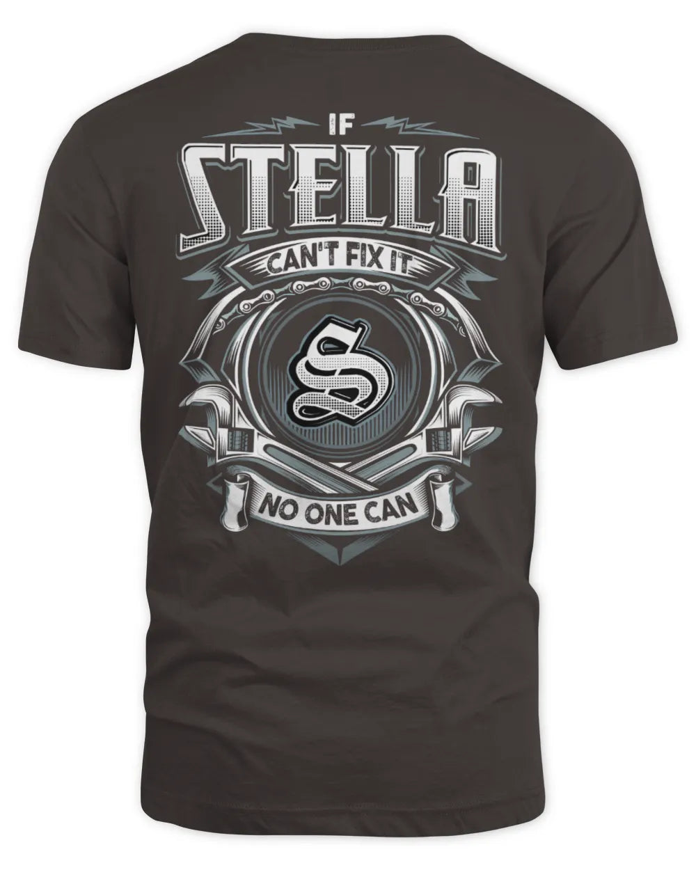 STELLA AP81-K4-626 - Personalized Ahmed Quote Apparel “If Ahmed Can't Fix It, No One Can” - Unisex Standard T-Shirt - Dark Chocolate