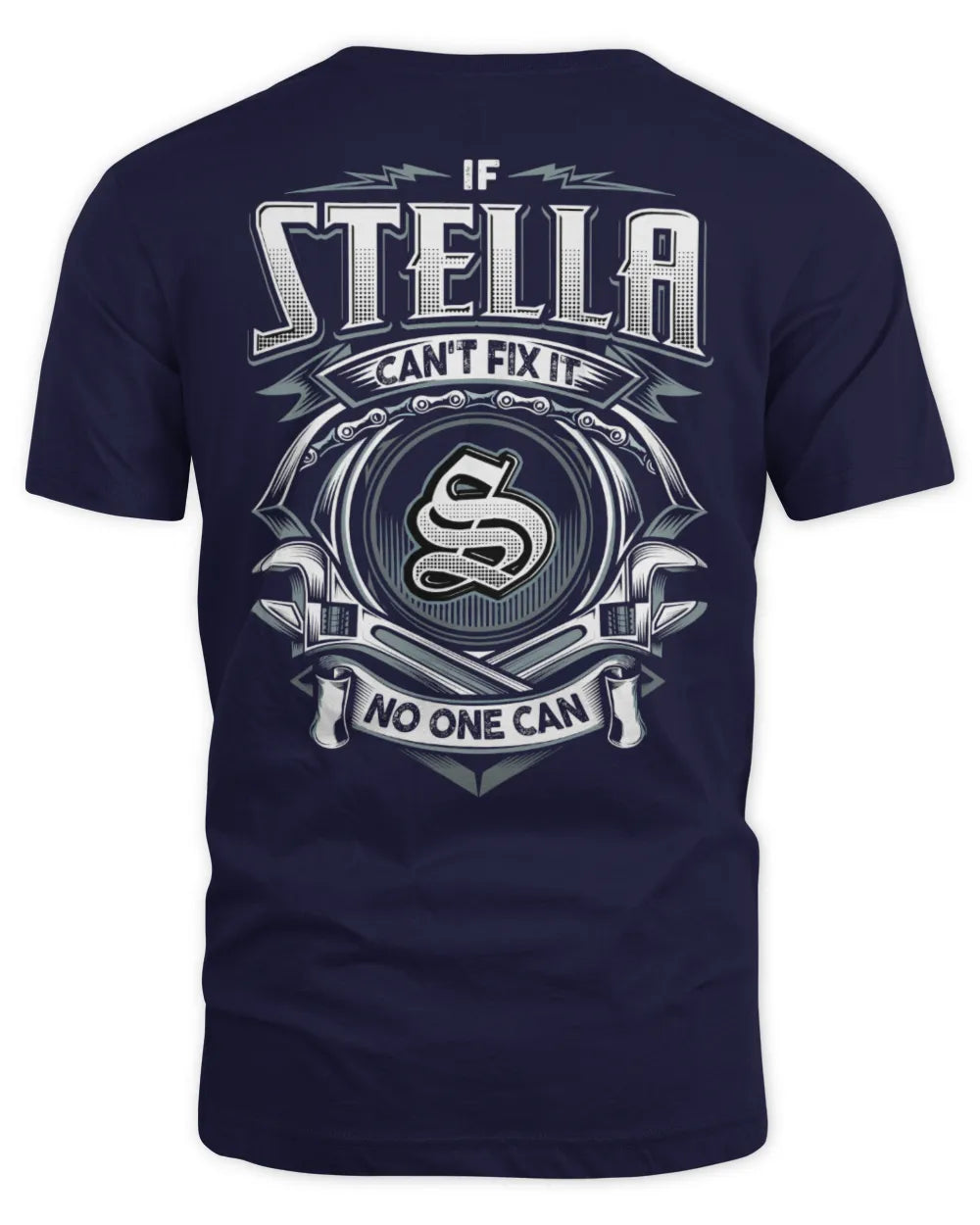 STELLA AP81-K4-626 - Personalized Ahmed Quote Apparel “If Ahmed Can't Fix It, No One Can” - Unisex Standard T-Shirt - Navy