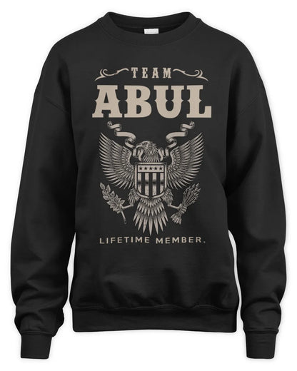ABUL TP06-K82 – Personalized Classic Style Apparel “Team NAME Lifetime Member” - Unisex Sweatshirt - Black