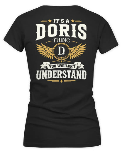 DORIS KT06-M008 It’s a [NAME] Thing – You Wouldn’t Understand | Personalized Vintage T-Shirt - Women's V-Neck T-Shirt - Black