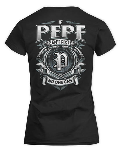 PEPE AP81-K4-626 - Personalized Ahmed Quote Apparel “If Ahmed Can't Fix It, No One Can” - Women's Standard T-Shirt - Black