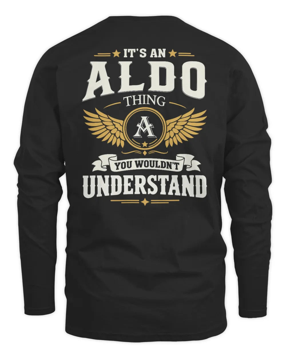 ALDO KT06-M008 It’s a [NAME] Thing – You Wouldn’t Understand | Personalized Vintage T-Shirt - Men's Long Sleeved T-Shirt - Black