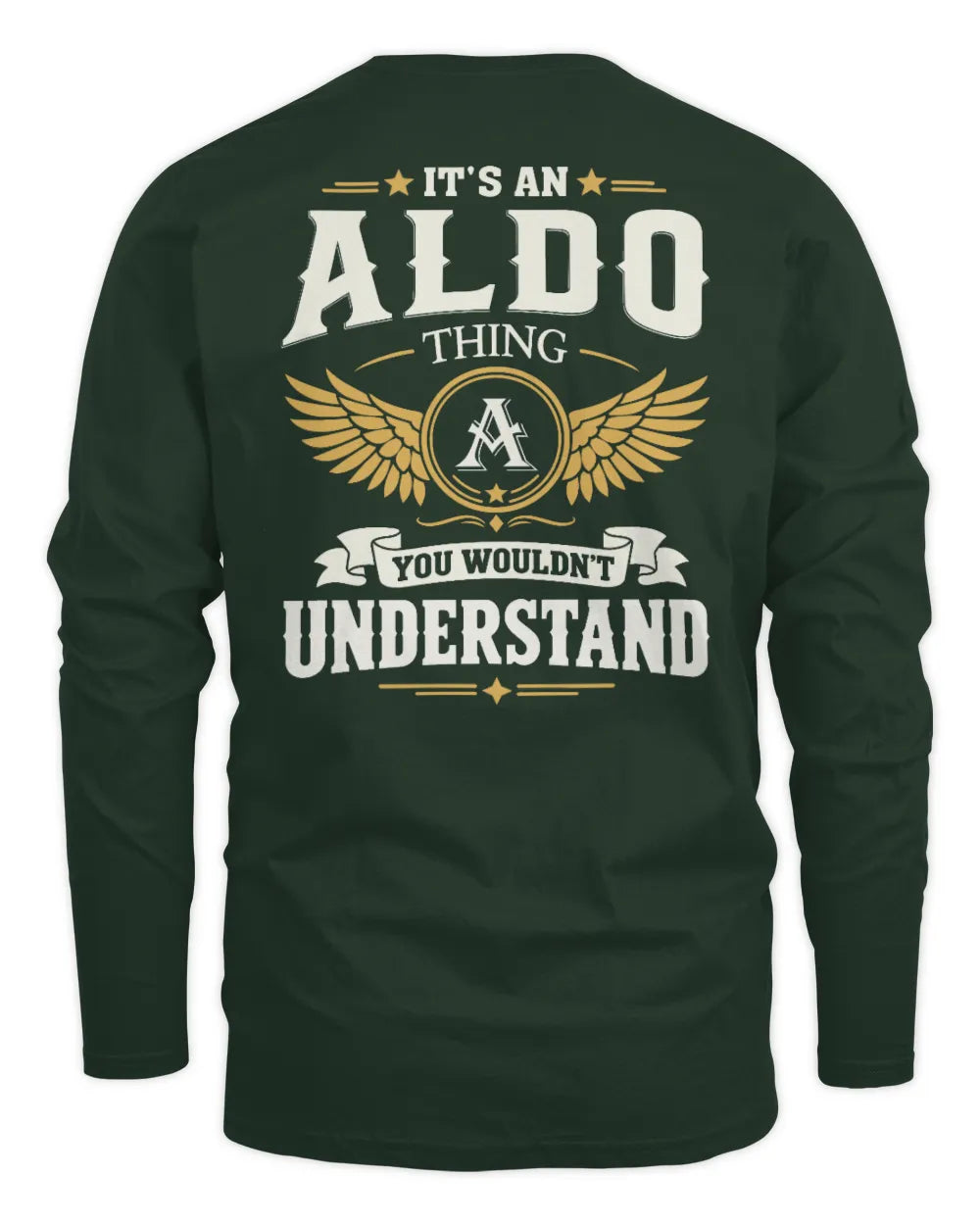 ALDO KT06-M008 It’s a [NAME] Thing – You Wouldn’t Understand | Personalized Vintage T-Shirt - Men's Long Sleeved T-Shirt - Forest Green