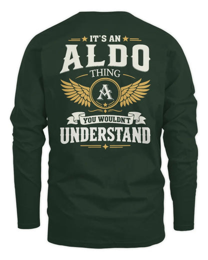 ALDO KT06-M008 It’s a [NAME] Thing – You Wouldn’t Understand | Personalized Vintage T-Shirt - Men's Long Sleeved T-Shirt - Forest Green
