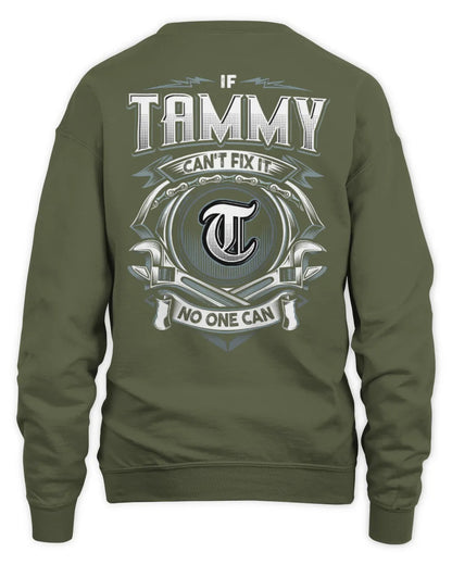TAMMY AP81-K4-626 - Personalized Ahmed Quote Apparel “If Ahmed Can't Fix It, No One Can” - Unisex Sweatshirt - Military Green