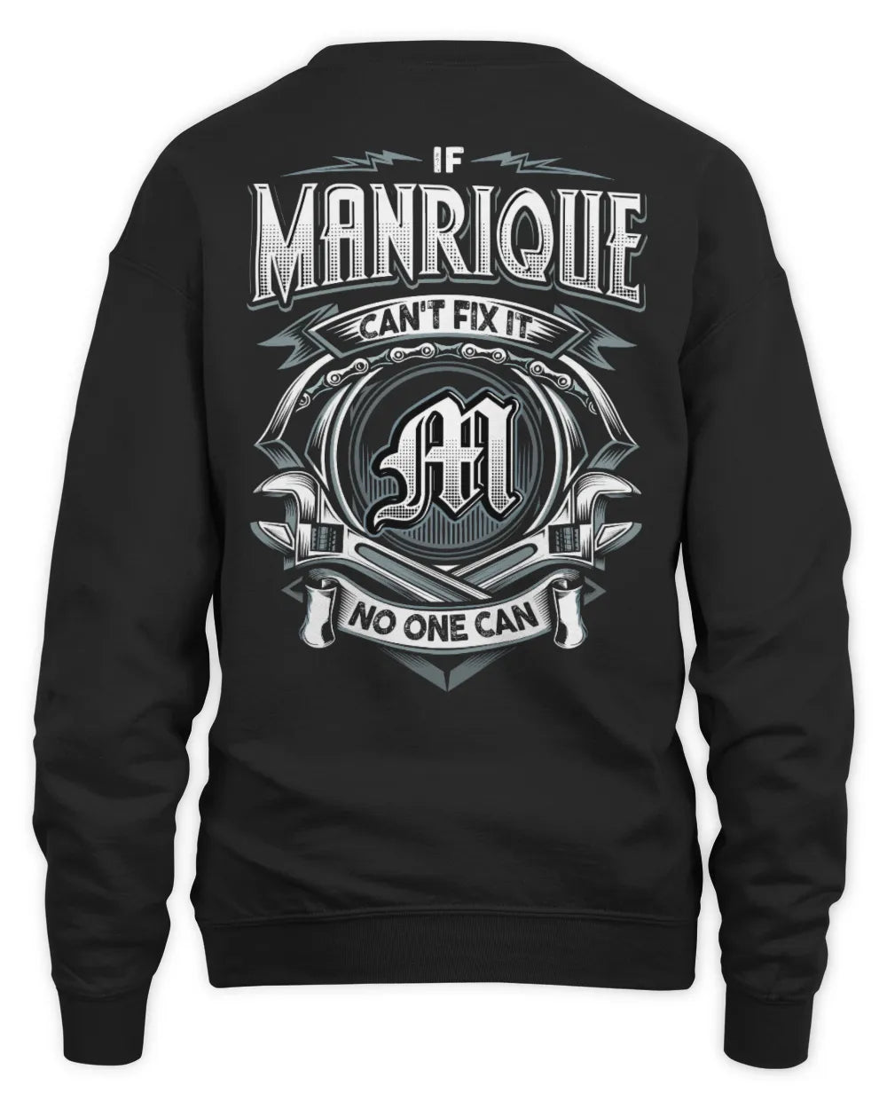 MANRIQUE AP81-K4-626 - Personalized Ahmed Quote Apparel “If Ahmed Can't Fix It, No One Can” - Unisex Sweatshirt - Black