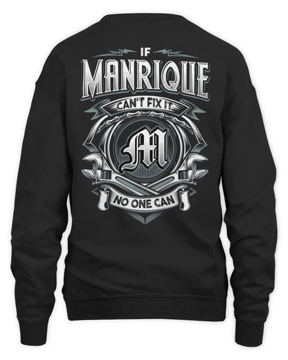 MANRIQUE AP81-K4-626 - Personalized Ahmed Quote Apparel “If Ahmed Can't Fix It, No One Can” - Unisex Sweatshirt - Black