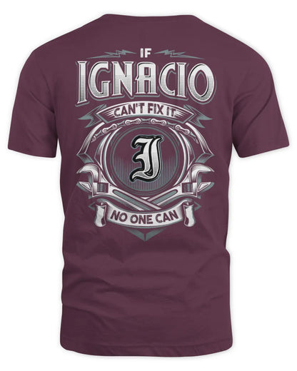 IGNACIO AP81-K4-626 - Personalized Ahmed Quote Apparel “If Ahmed Can't Fix It, No One Can” - Unisex Standard T-Shirt - Maroon