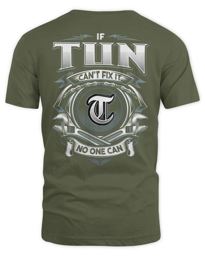 TUN AP81-K4-626 - Personalized Ahmed Quote Apparel “If Ahmed Can't Fix It, No One Can” - Unisex Standard T-Shirt - Military Green