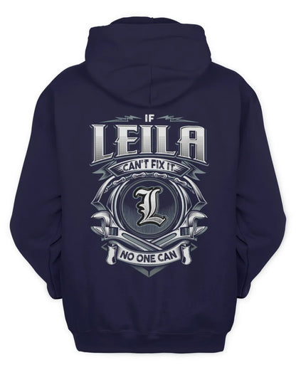 LEILA AP81-K4-626 - Personalized Ahmed Quote Apparel “If Ahmed Can't Fix It, No One Can” - Unisex Hoodie - Navy